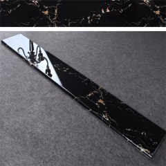 Black marble wall skirting